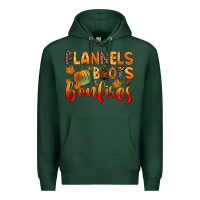 Sports Green flannels boots and bonfires Premium Hoodie - Zillion Design Studio