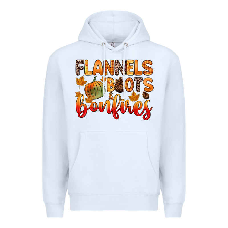 Flannels Boots And Bonfires Premium Hoodie by Zillion Design Studio | Teevron