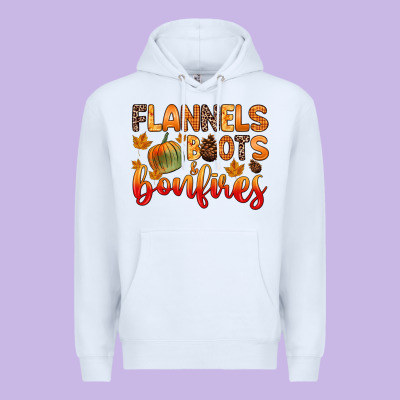 Flannels Boots And Bonfires Premium Hoodie Designed By Zillion Design Studio