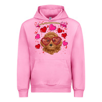 Fuchsia Pink valentine's day toy poodle Urban Hoodie - RanaPortraitStore
