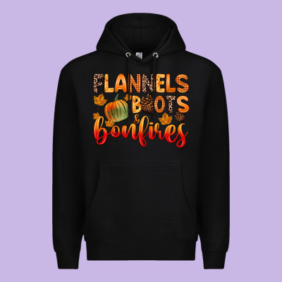 Flannels Boots And Bonfires Premium Hoodie Designed By Zillion Design Studio