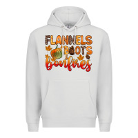 Dove Grey flannels boots and bonfires Premium Hoodie - Zillion Design Studio