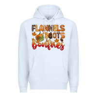 White flannels boots and bonfires Premium Hoodie - Zillion Design Studio