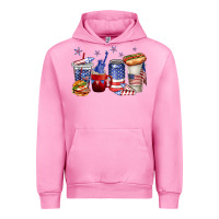 Fuchsia Pink 4th of july coffee cups Urban Hoodie - texasbilliewilder