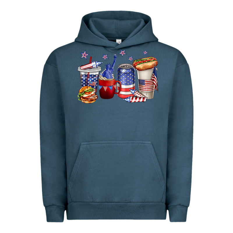 4th Of July Coffee Cups Urban Hoodie by texasbilliewilder | Teevron