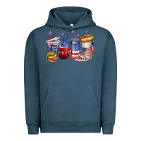 Pigment Midnight Navy 4th of july coffee cups Urban Hoodie - texasbilliewilder