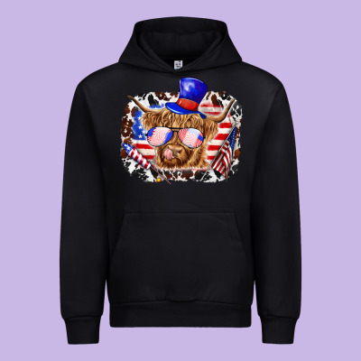 Urban Hoodie 4th of july cow