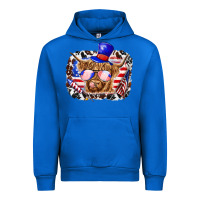 Cobalt 4th of july cow Urban Hoodie - texasbilliewilder