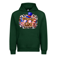 Forest Green 4th of july cow Urban Hoodie - texasbilliewilder