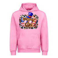 Fuchsia Pink 4th of july cow Urban Hoodie - texasbilliewilder