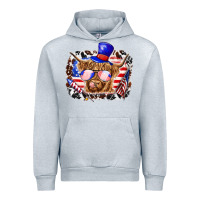 Heather Grey 4th of july cow Urban Hoodie - texasbilliewilder