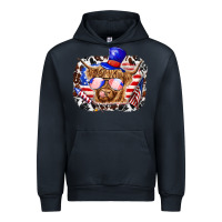 Navy 4th of july cow Urban Hoodie - texasbilliewilder