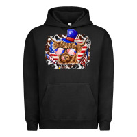 Pigment Black 4th of july cow Urban Hoodie - texasbilliewilder