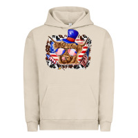 Pigment French Oak 4th of july cow Urban Hoodie - texasbilliewilder