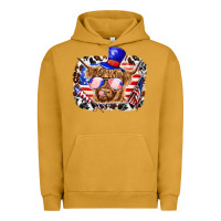 Pigment Peanut Butter 4th of july cow Urban Hoodie - texasbilliewilder