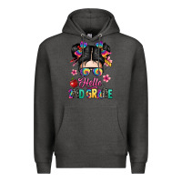 Charcoal Heather hello second grade kid Premium Hoodie - texasbilliewilder