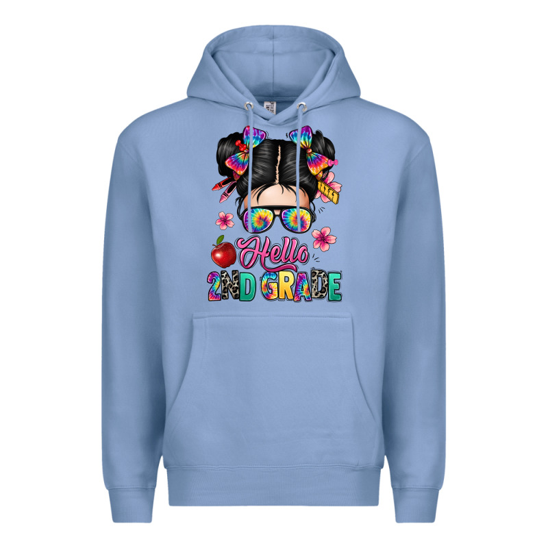 Hello Second Grade Kid Premium Hoodie by texasbilliewilder | Teevron