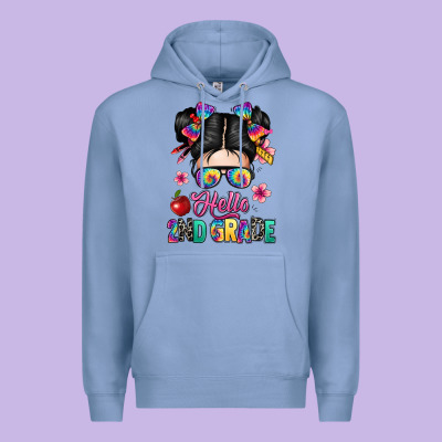 Hello Second Grade Kid Premium Hoodie Designed By Texasbilliewilder