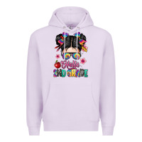 Lilac hello second grade kid Premium Hoodie - texasbilliewilder