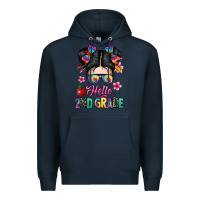 Navy hello second grade kid Premium Hoodie - texasbilliewilder