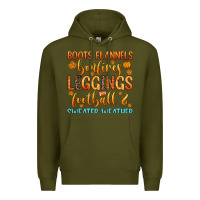 Army Green boots flannels bonfires leggins football Premium Hoodie - Zillion Design Studio