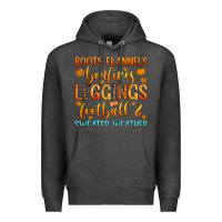 Charcoal Heather boots flannels bonfires leggins football Premium Hoodie - Zillion Design Studio