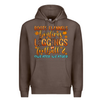 Coffee boots flannels bonfires leggins football Premium Hoodie - Zillion Design Studio