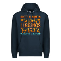 Navy boots flannels bonfires leggins football Premium Hoodie - Zillion Design Studio