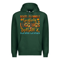 Sports Green boots flannels bonfires leggins football Premium Hoodie - Zillion Design Studio