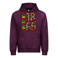 Mauve Wine 1865 juneteenth Urban Hoodie - Zillion Design Studio