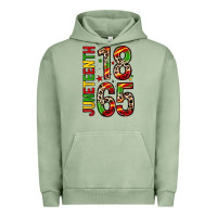 Pigment Oil Green 1865 juneteenth Urban Hoodie - Zillion Design Studio