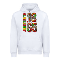 White 1865 juneteenth Urban Hoodie - Zillion Design Studio