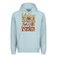 Blue Mist bonfires flannels s'mores campfires and pumpkins Premium Hoodie - Zillion Design Studio