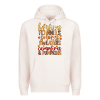Pale Pink bonfires flannels s'mores campfires and pumpkins Premium Hoodie - Zillion Design Studio