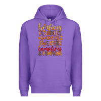 Purple bonfires flannels s'mores campfires and pumpkins Premium Hoodie - Zillion Design Studio