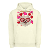 Pigment Pistachio valentine's day white pomeranian Urban Hoodie - RanaPortraitStore