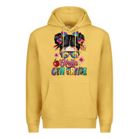 Antique Gold hello sixth grade kid Premium Hoodie - texasbilliewilder
