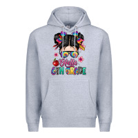 Heather Grey hello sixth grade kid Premium Hoodie - texasbilliewilder