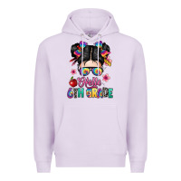 Lilac hello sixth grade kid Premium Hoodie - texasbilliewilder