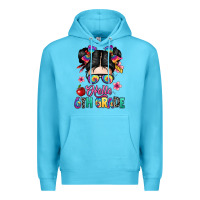 Ocean Blue hello sixth grade kid Premium Hoodie - texasbilliewilder