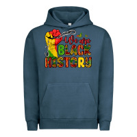 Pigment Midnight Navy we are black history Urban Hoodie - Zillion Design Studio