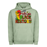 Pigment Oil Green we are black history Urban Hoodie - Zillion Design Studio