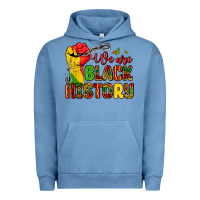 Pigment Pebble Blue we are black history Urban Hoodie - Zillion Design Studio