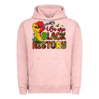 Pigment Salmon we are black history Urban Hoodie - Zillion Design Studio