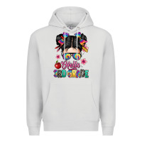 Dove Grey hello third grade kid Premium Hoodie - texasbilliewilder