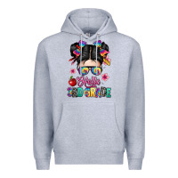 Heather Grey hello third grade kid Premium Hoodie - texasbilliewilder