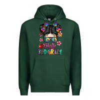 Sports Green hello third grade kid Premium Hoodie - texasbilliewilder
