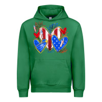 Emerald 4th of july hearts Urban Hoodie - texasbilliewilder