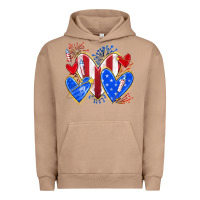 Pigment Burro 4th of july hearts Urban Hoodie - texasbilliewilder