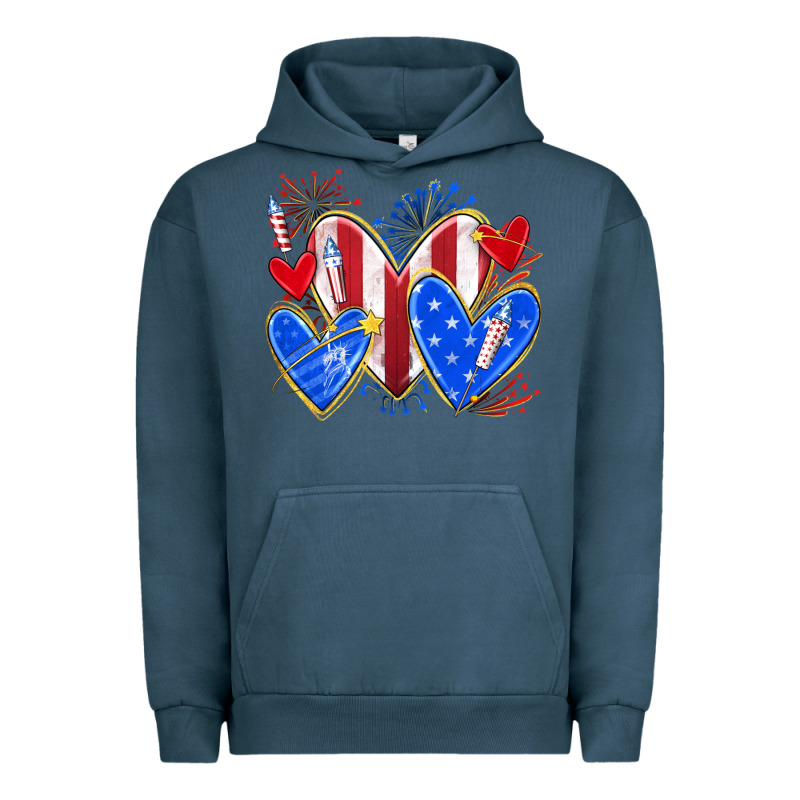 4th Of July Hearts Urban Hoodie by texasbilliewilder | Teevron